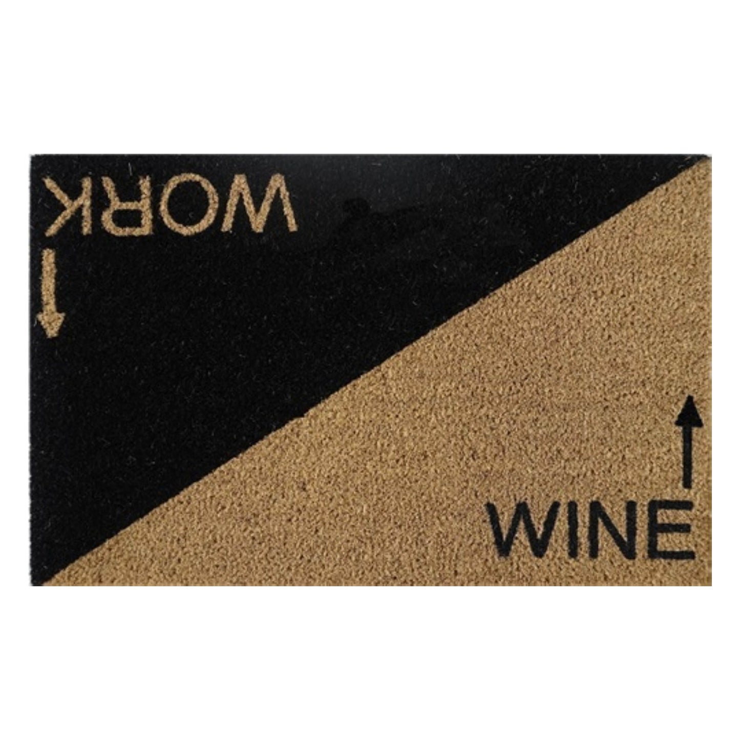 60cm x 40cm Doormat with 'Wine Work' Design