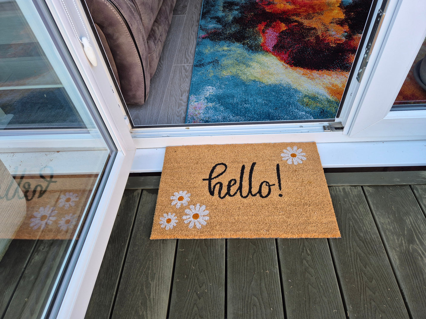 60cm x 40cm Doormat with 'Hello!' Design