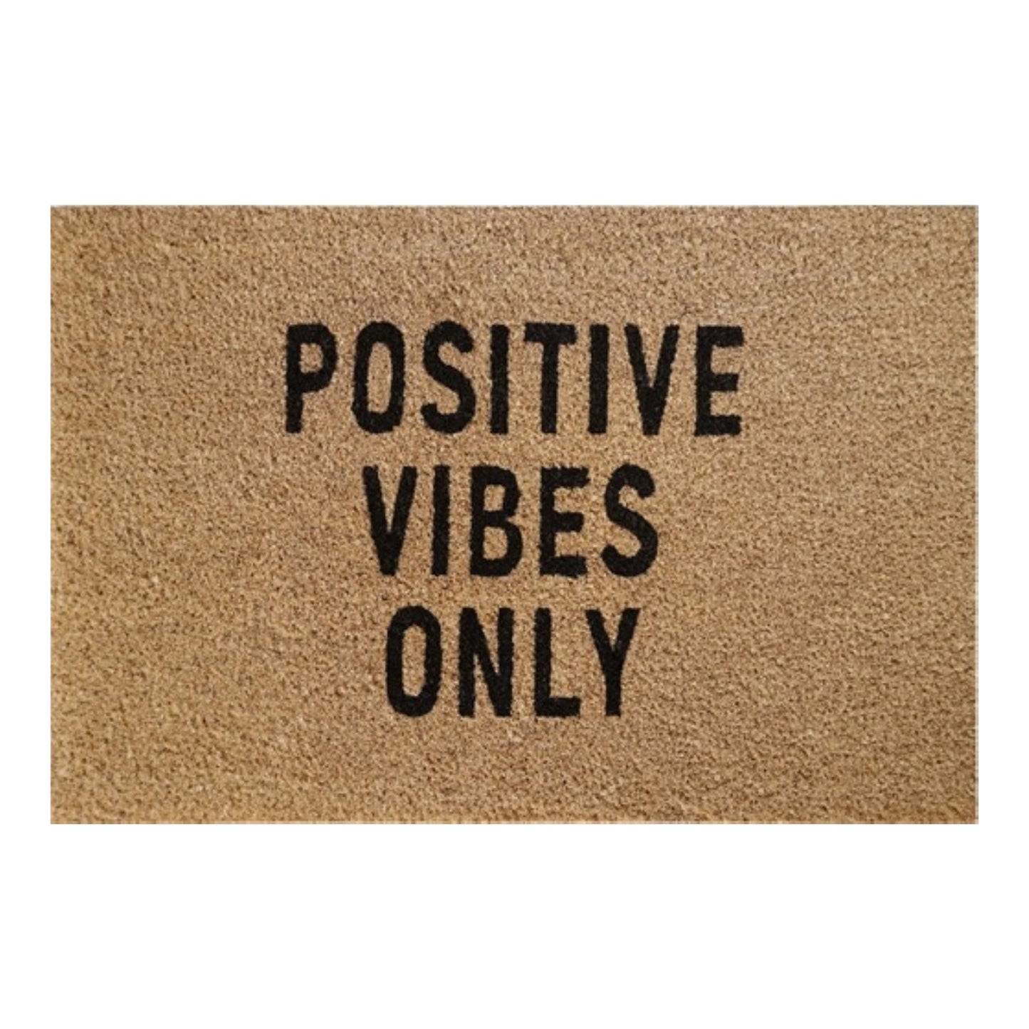 60cm x 40cm Doormat with 'Positive Vibes Only' Design