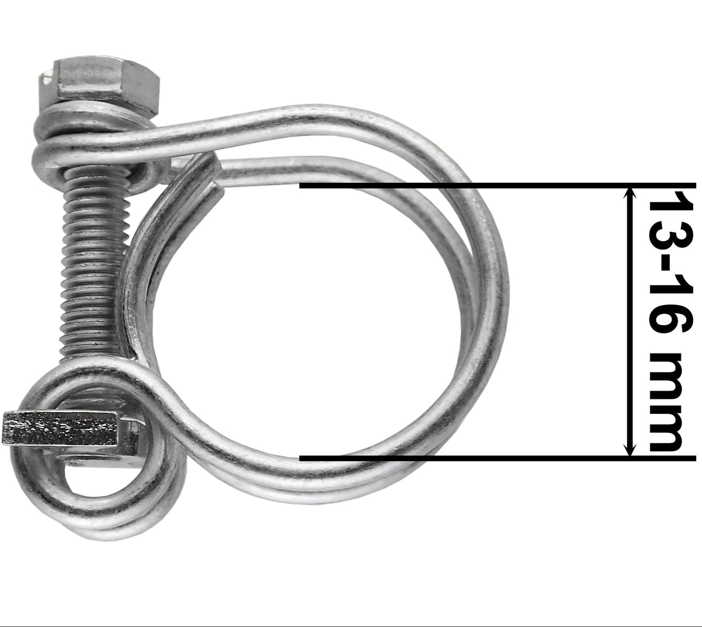 13–16mm Galvanised Dual Wire Hose Clip