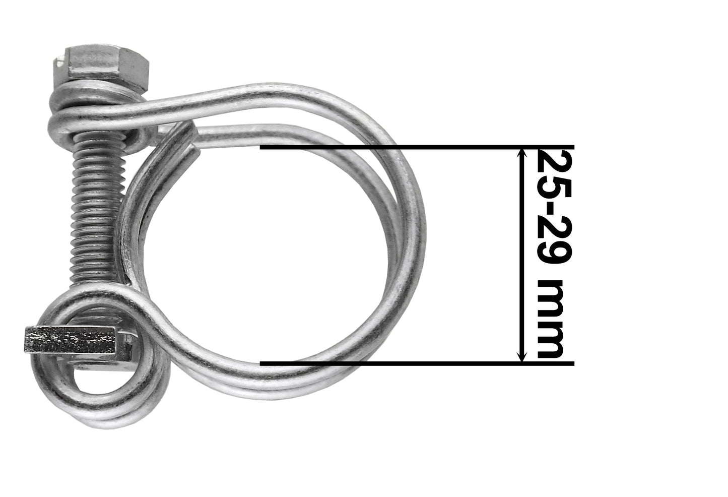 25–29mm Galvanised Dual Wire Hose Clip