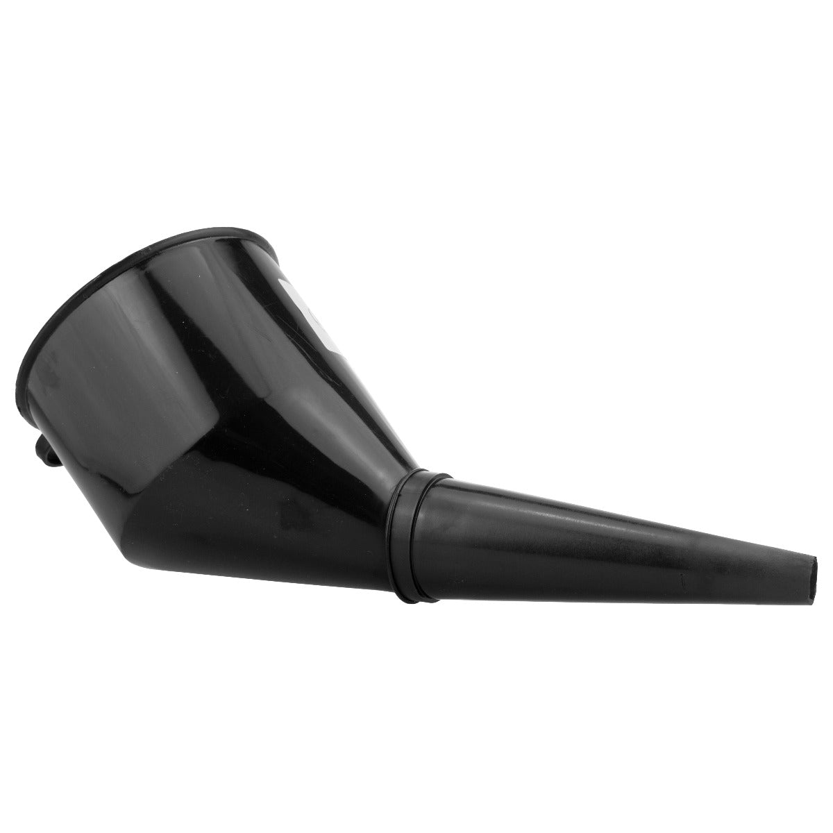Black Angled Fuel Filling Funnel with Built-In Filter
