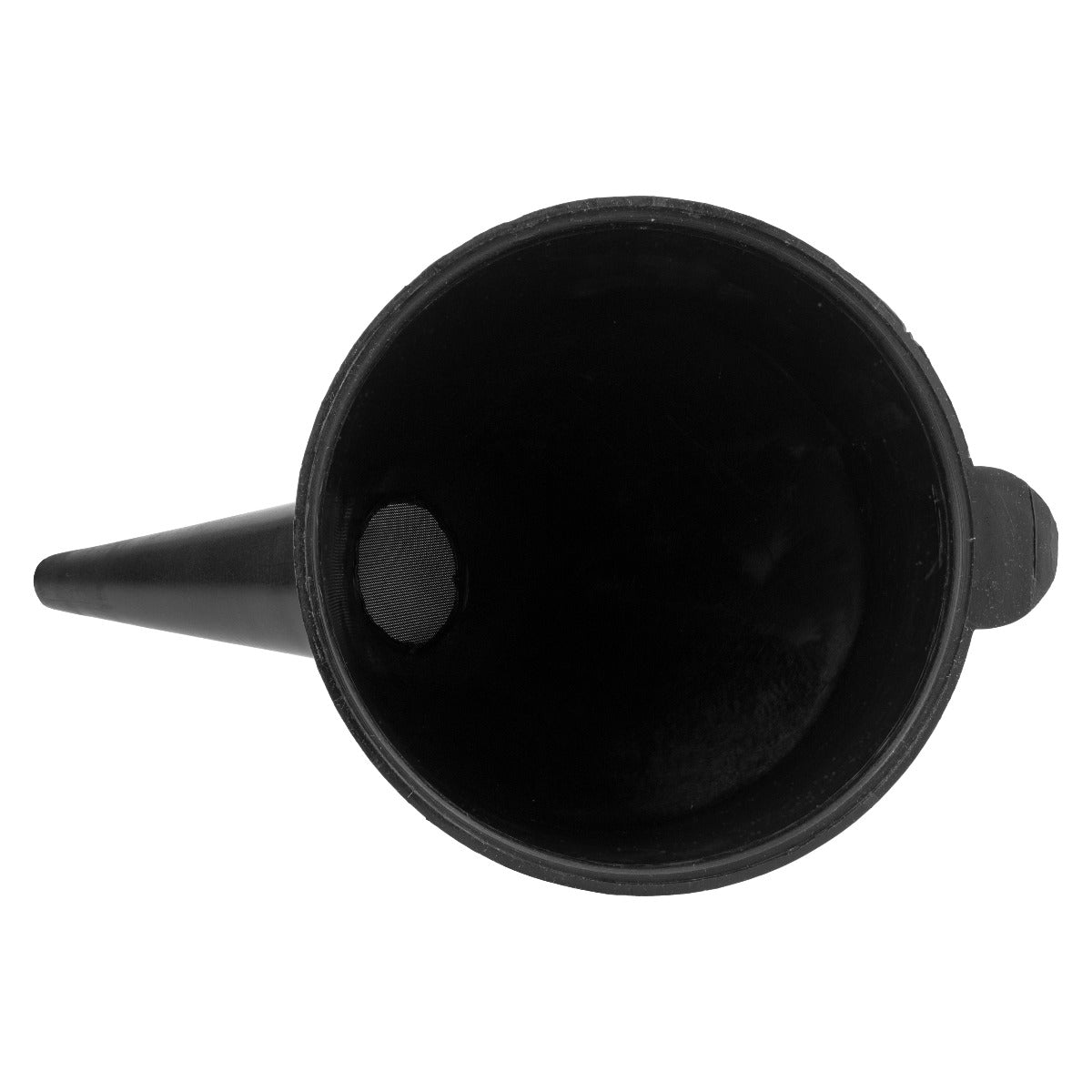 Black Angled Fuel Filling Funnel with Built-In Filter
