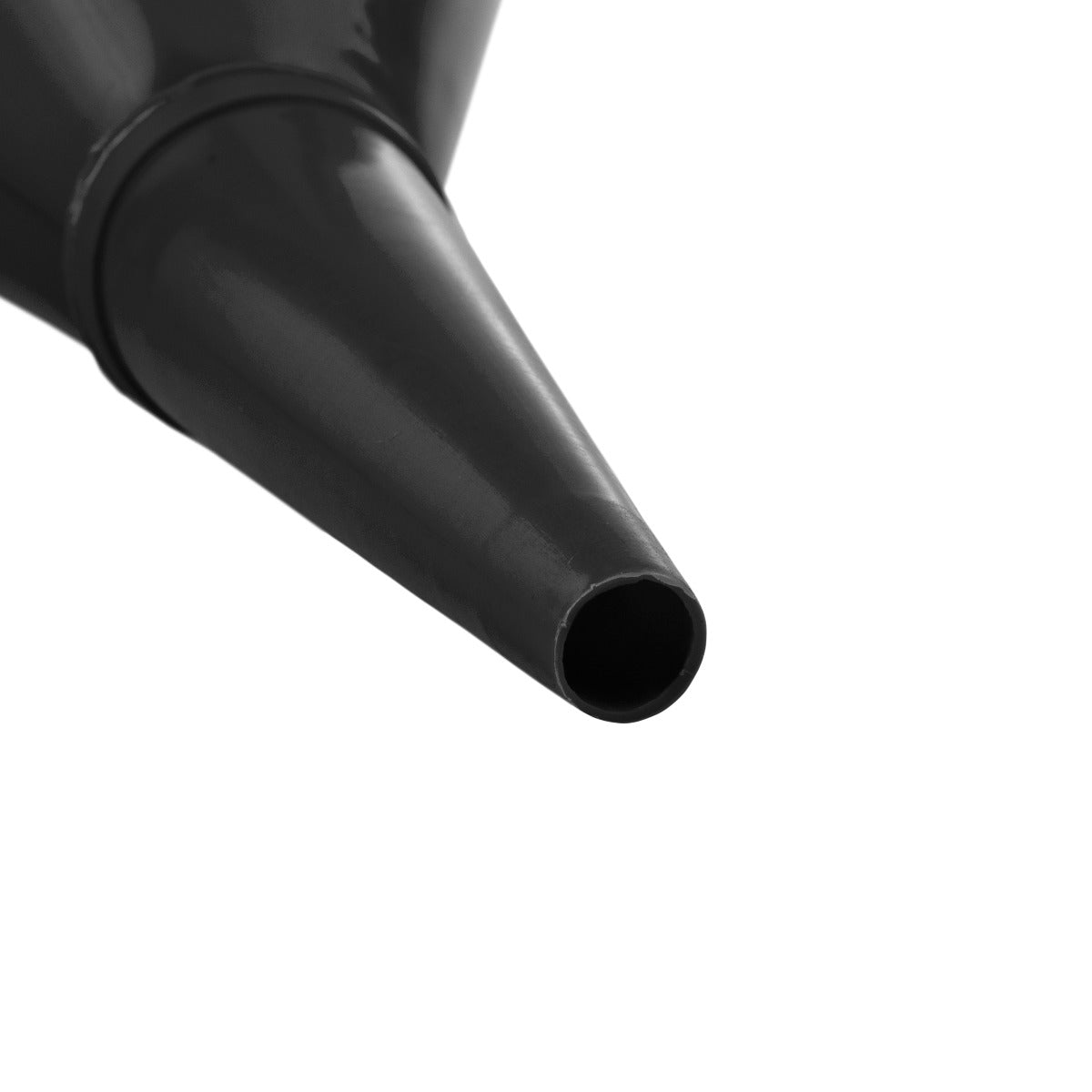 Black Angled Fuel Filling Funnel with Built-In Filter