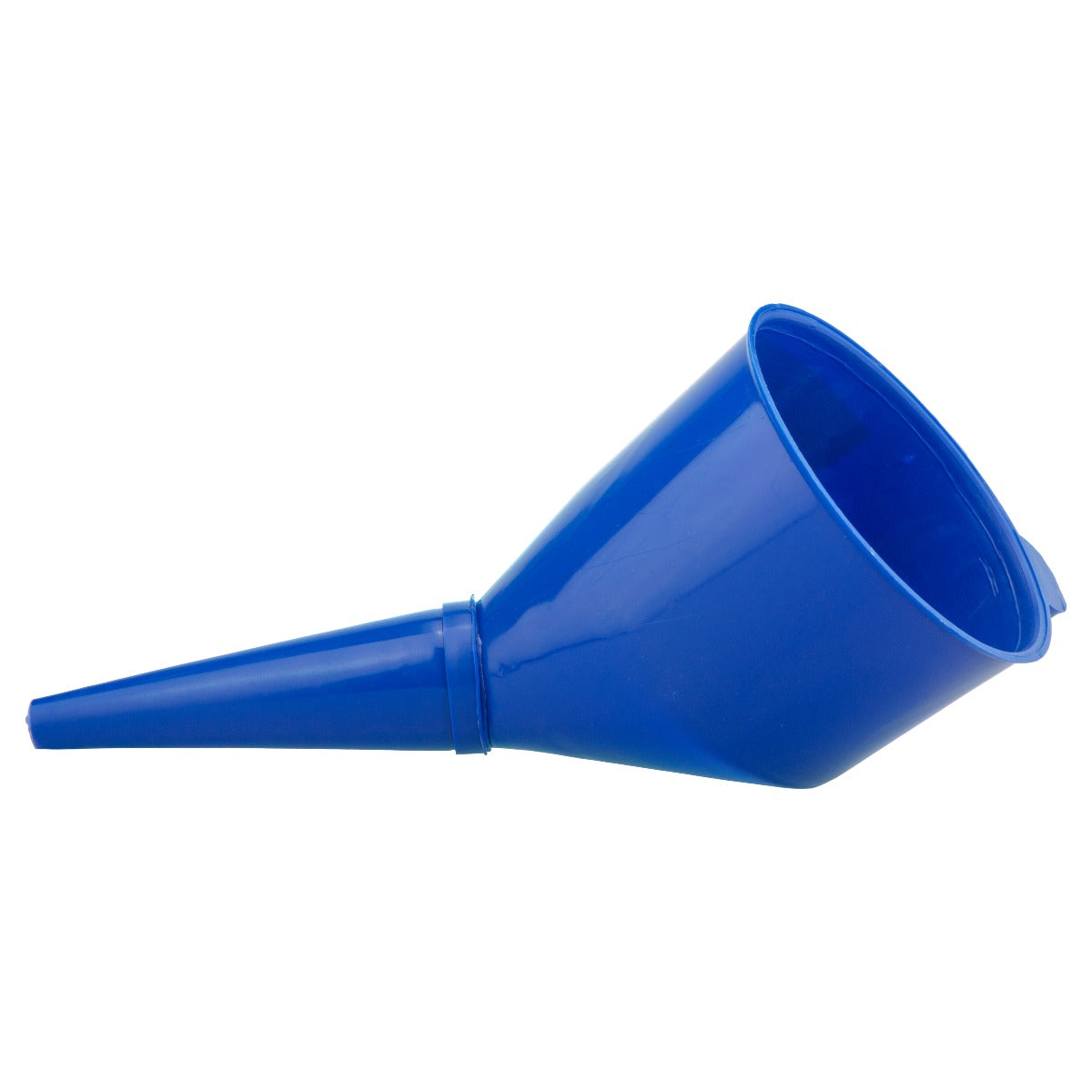Blue Angled Fuel Filling Funnel with Built-In Filter