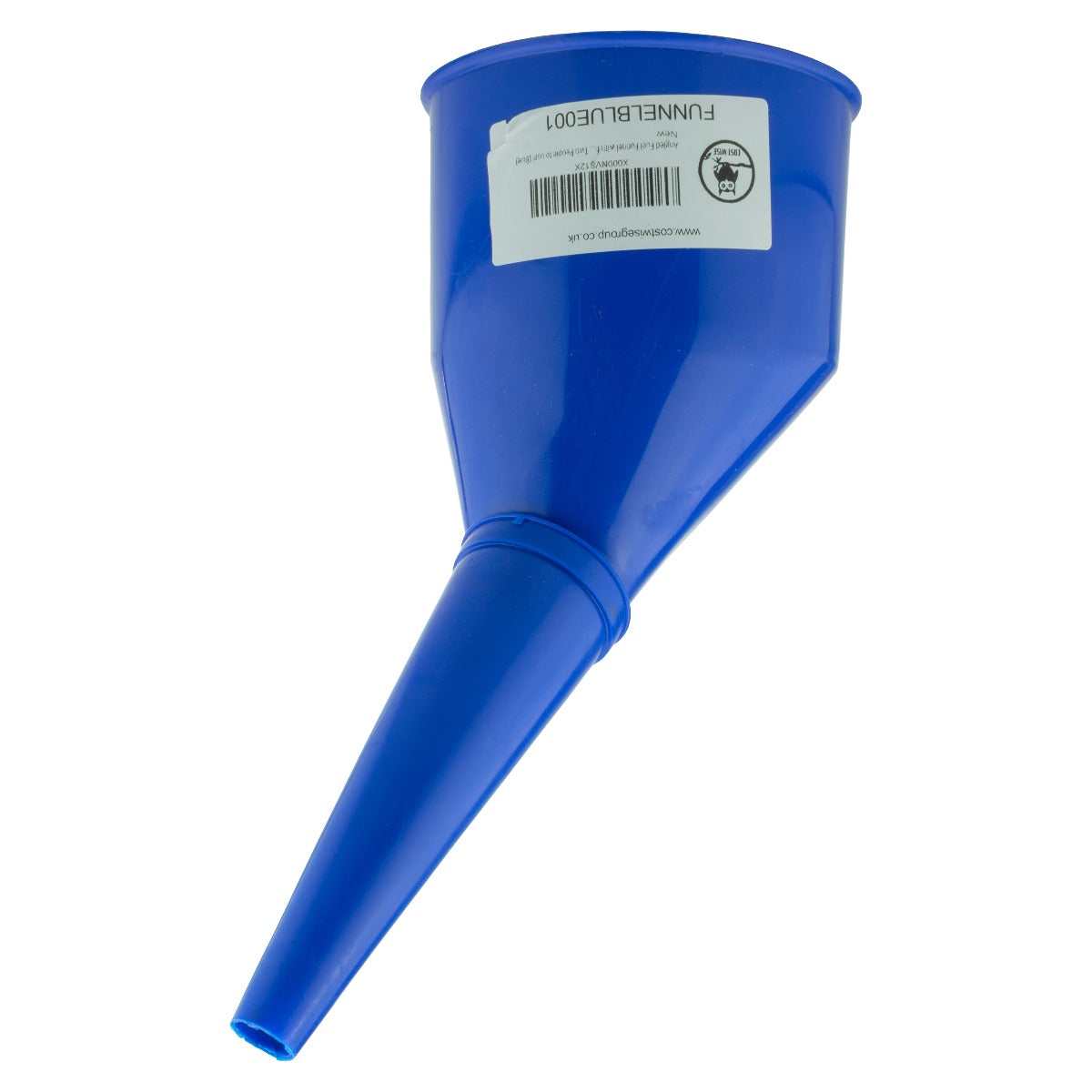 Blue Angled Fuel Filling Funnel with Built-In Filter