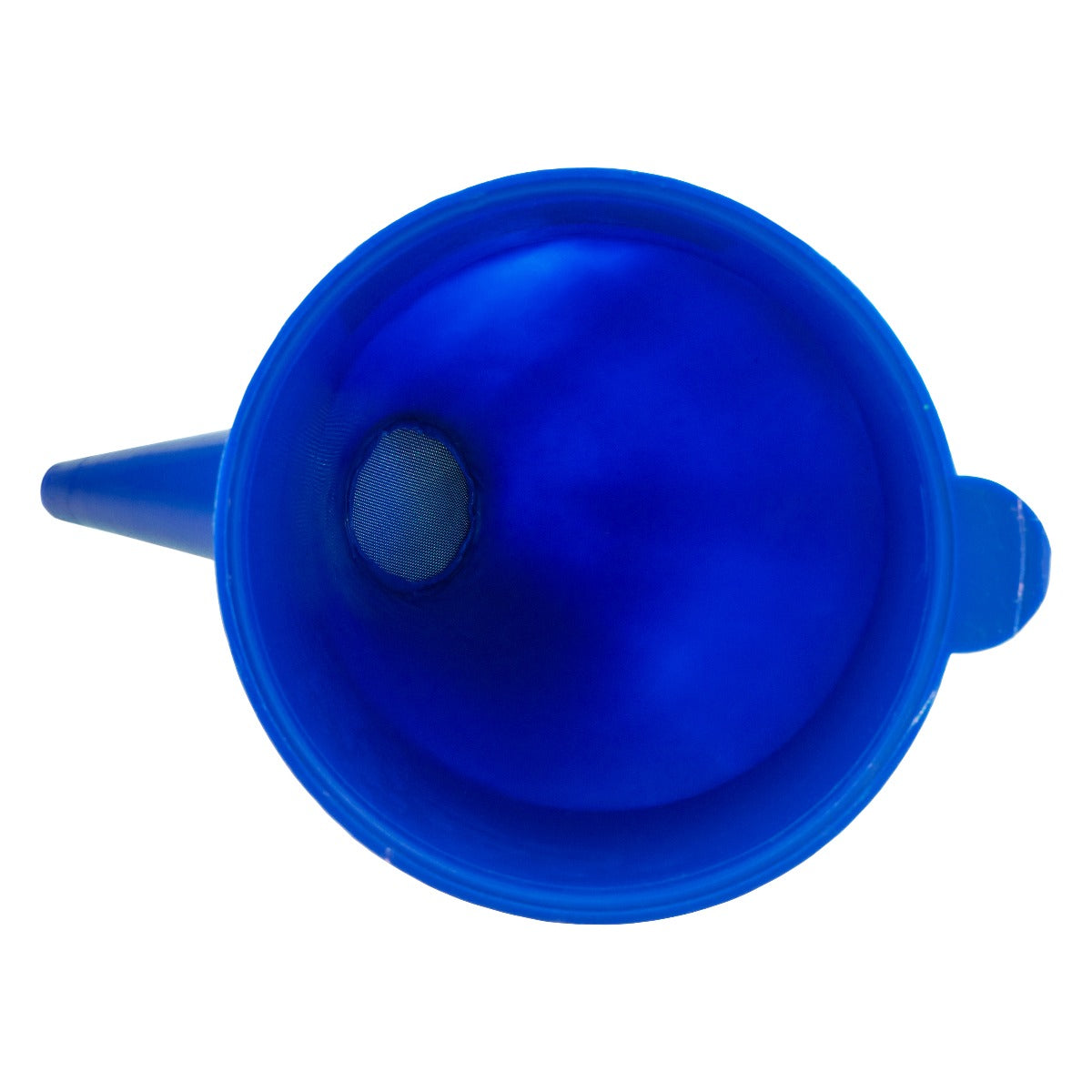 Blue Angled Fuel Filling Funnel with Built-In Filter