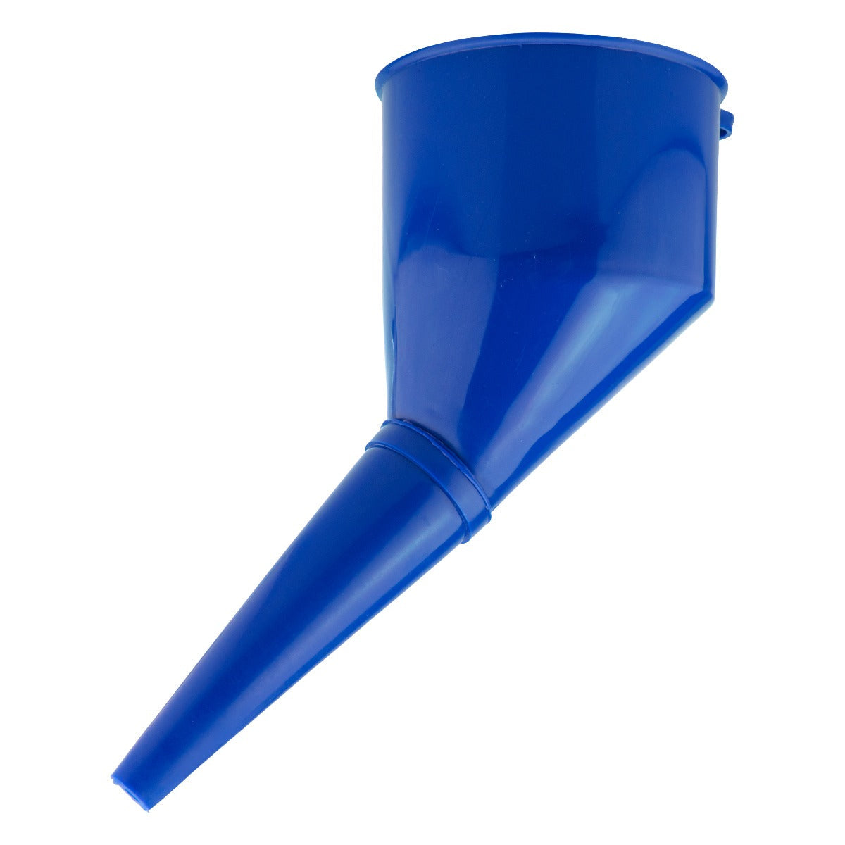Blue Angled Fuel Filling Funnel with Built-In Filter