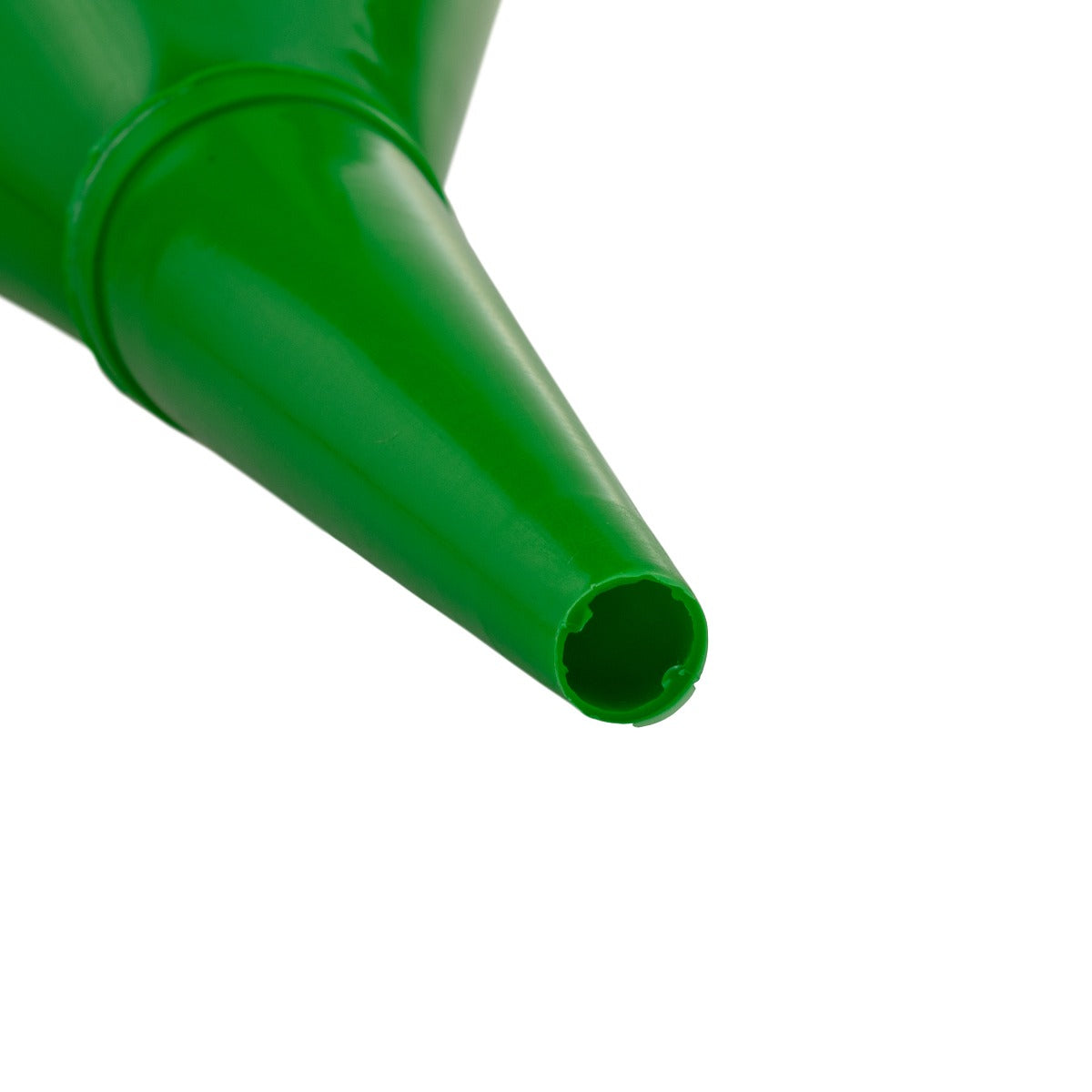 Green Angled Fuel Filling Funnel with Built-In Filter