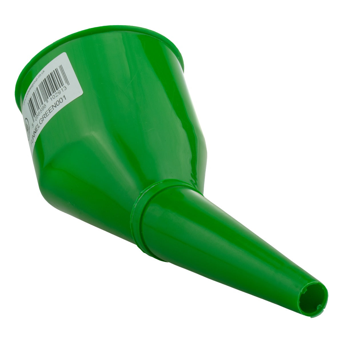 Green Angled Fuel Filling Funnel with Built-In Filter