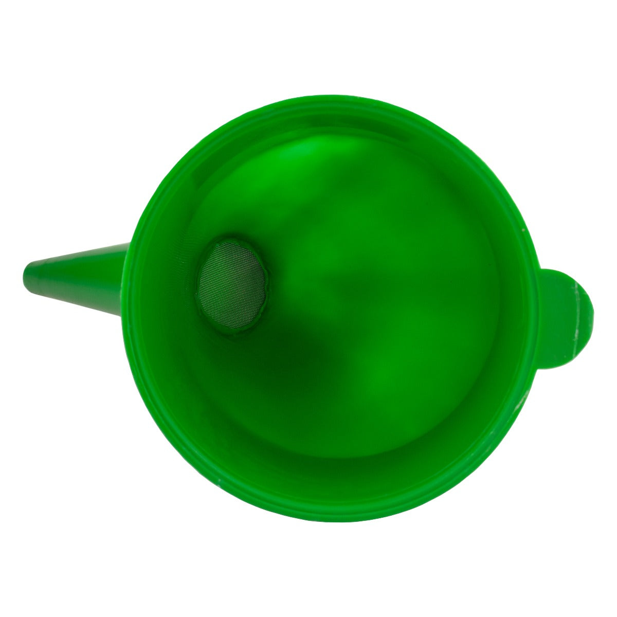 Green Angled Fuel Filling Funnel with Built-In Filter