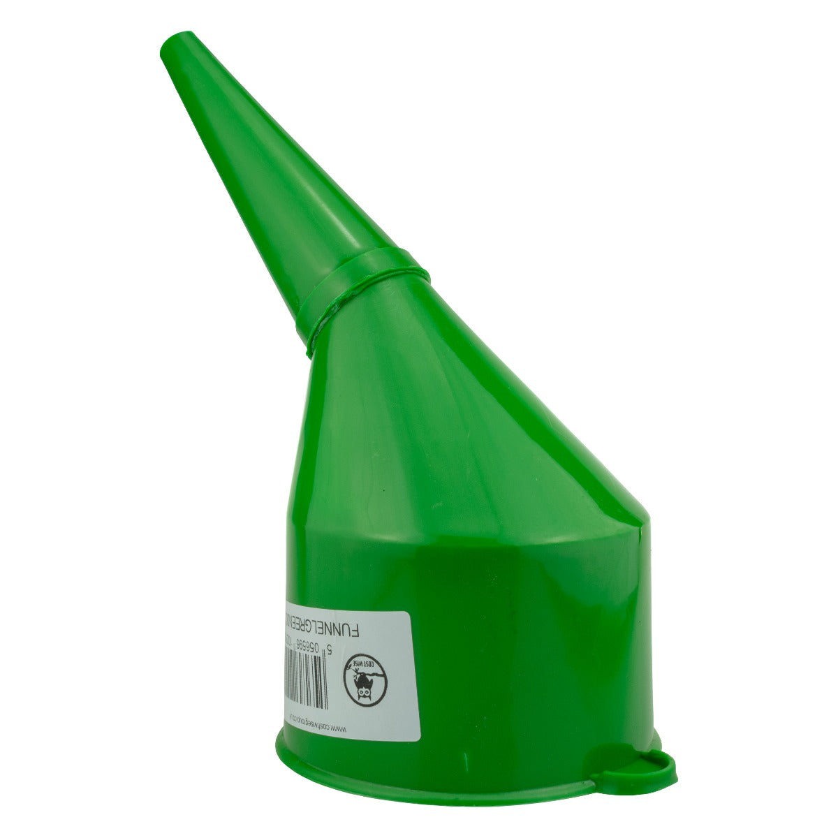 Green Angled Fuel Filling Funnel with Built-In Filter