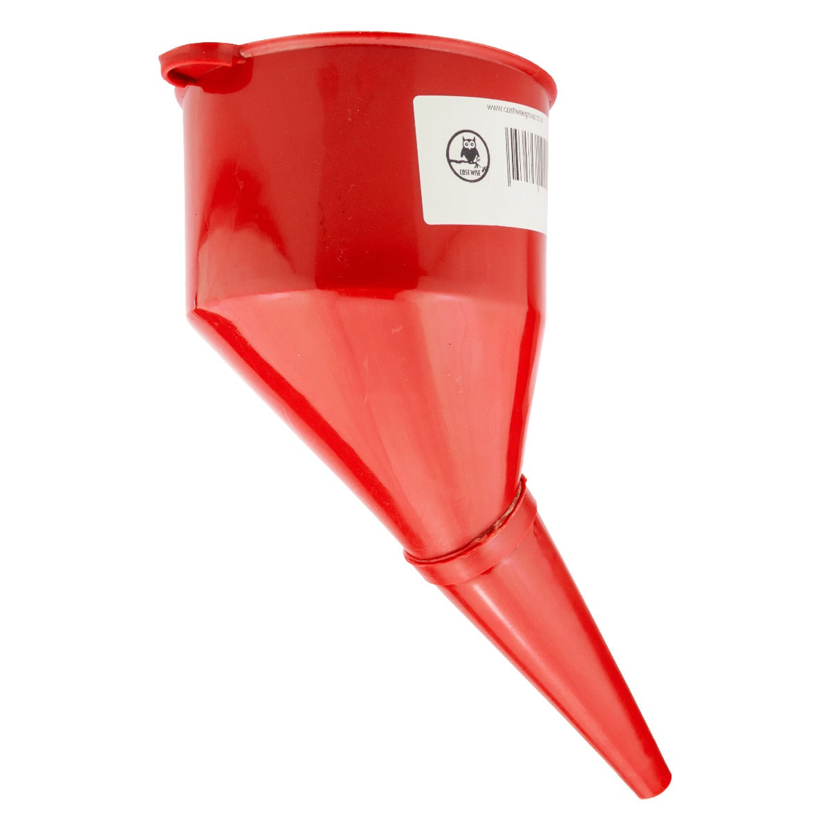 Red Angled Fuel Filling Funnel with Built-In Filter