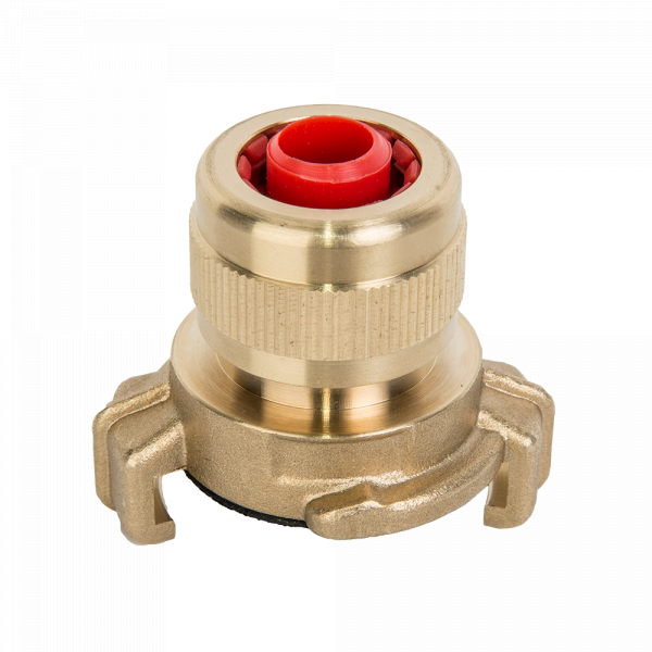 ¾" Hose Tail Brass Quick‑Connect Claw Adapter