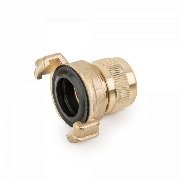 ¾" Hose Tail Brass Quick‑Connect Claw Adapter