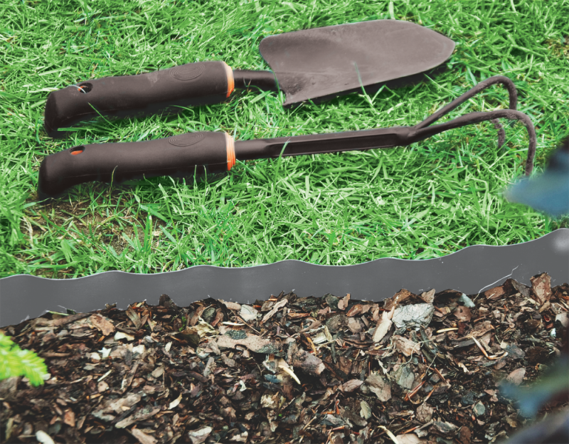 Grey Plastic Wave‑Pattern Lawn Edging Strip – 15cm × 9m