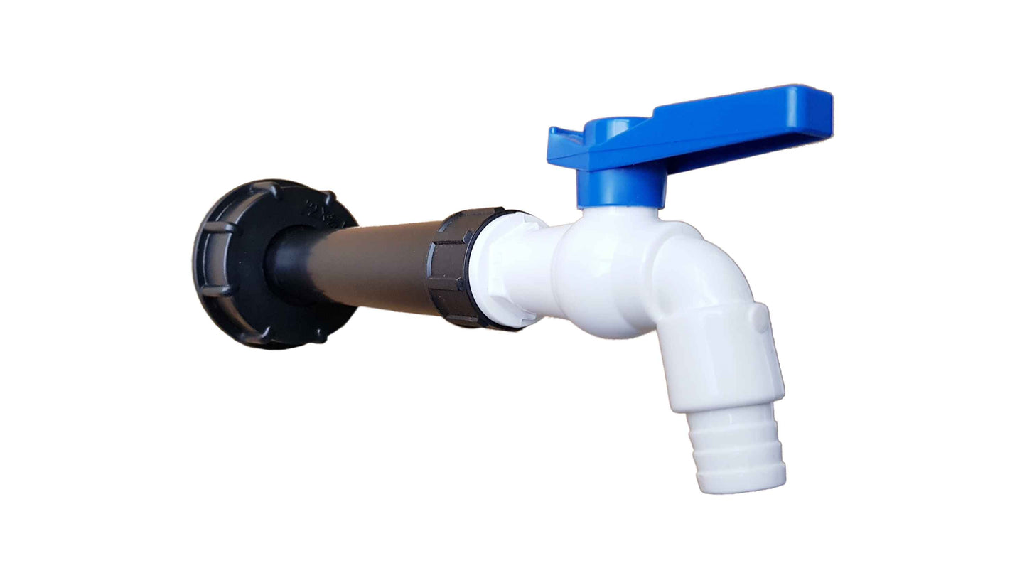 IBC 2" S60X6 Lid with Extended Filter and White & Blue Tap