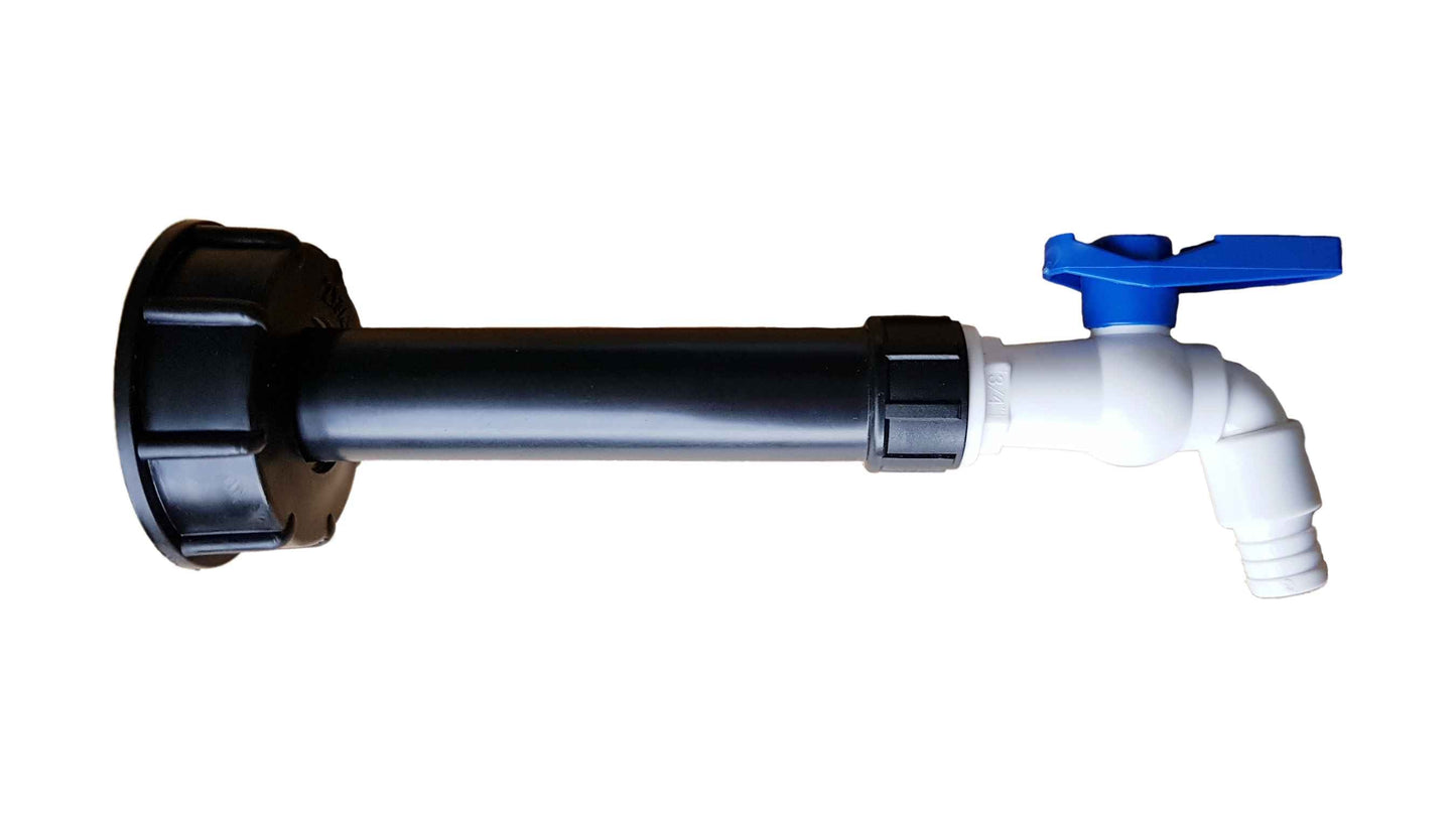 IBC 2" S60X6 Lid with Extended Filter and White & Blue Tap
