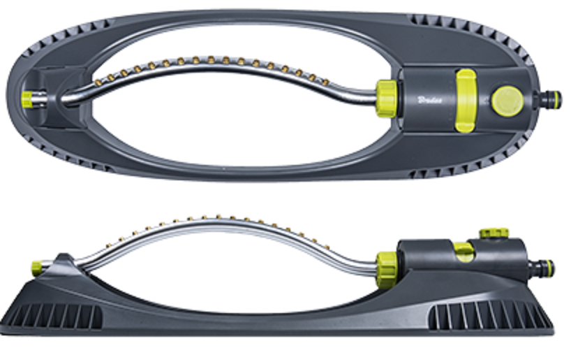 Lime Oscillating Lawn Sprinkler with Bar Design