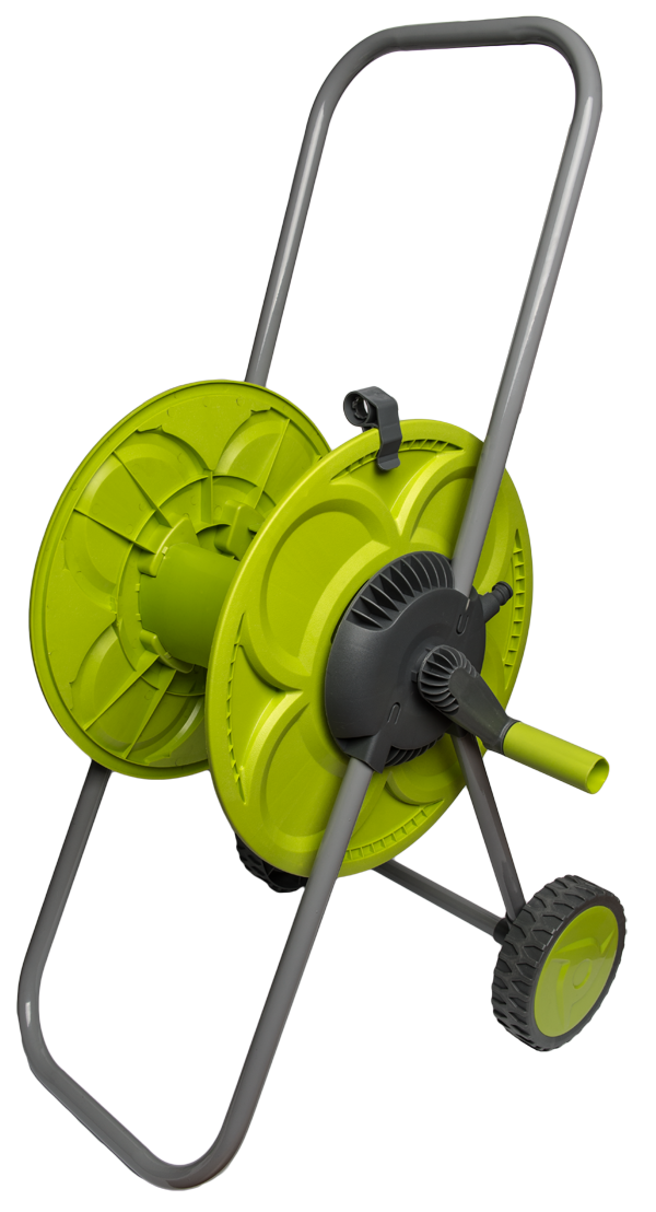 50m Lime Eco Hose Reel Trolley