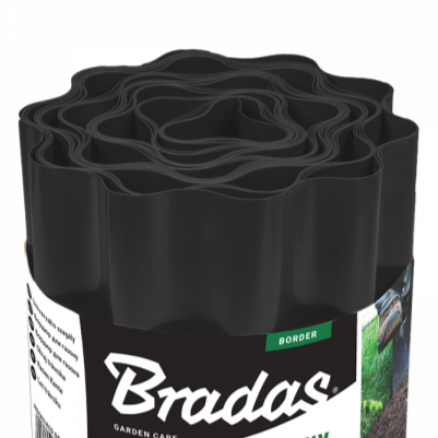 Black Plastic Wave‑Pattern Lawn Edging Strip – 25cm × 9m