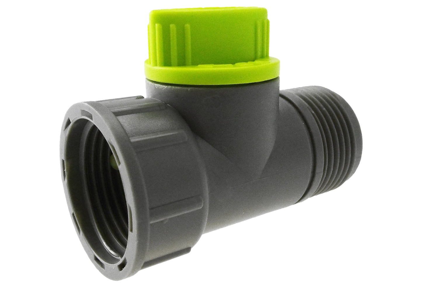 Lime 3/4" BSPM-F Tap Connector Featuring Integrated Valve