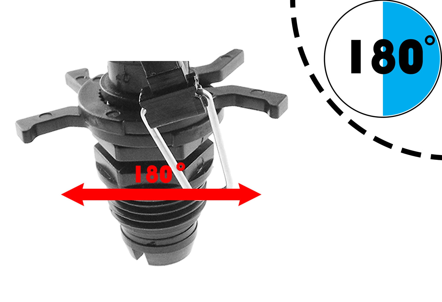 Adjustable Eco Line Impact Sprinkler with Ground Spike