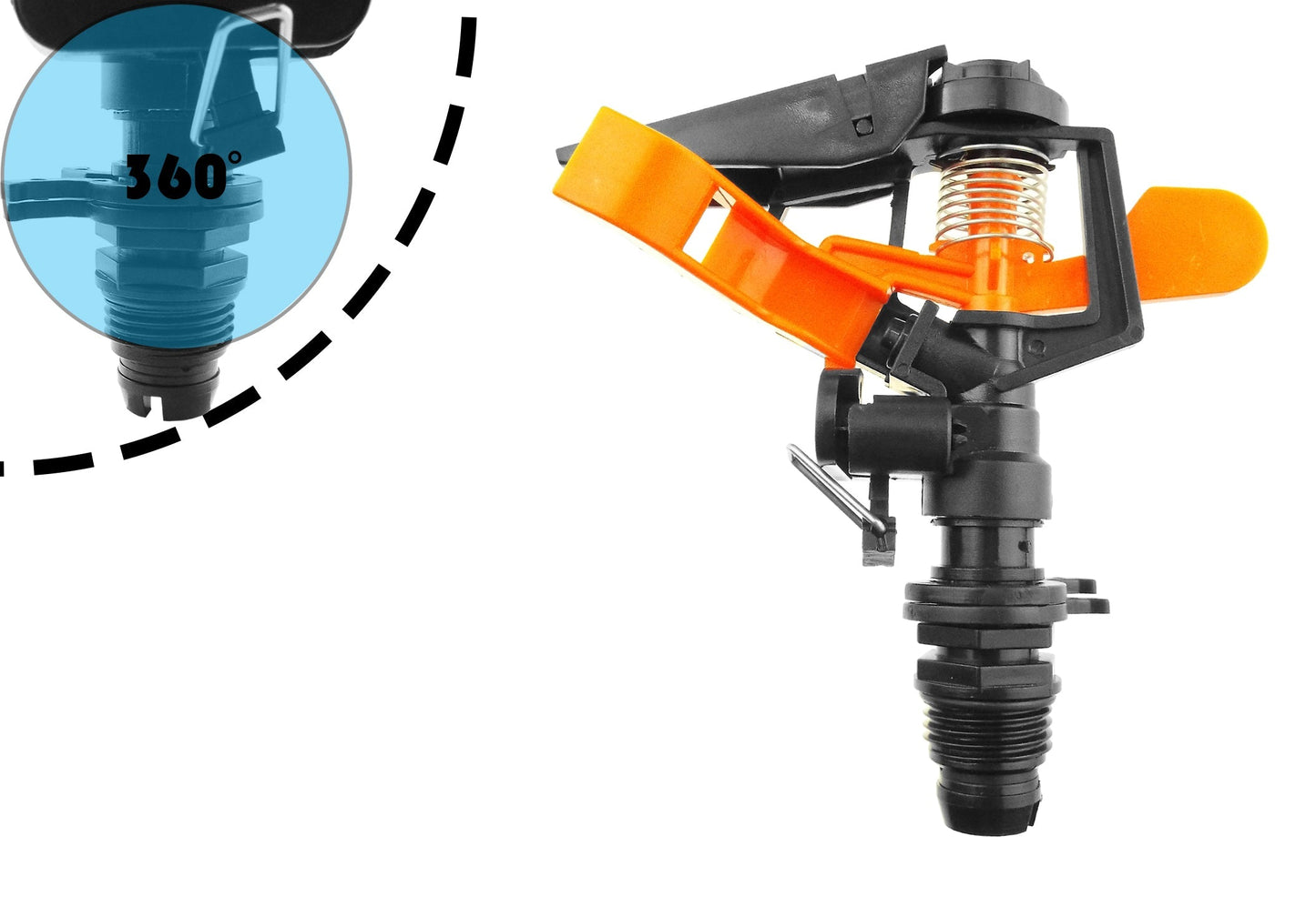 Adjustable Eco Line Impact Sprinkler with Ground Spike