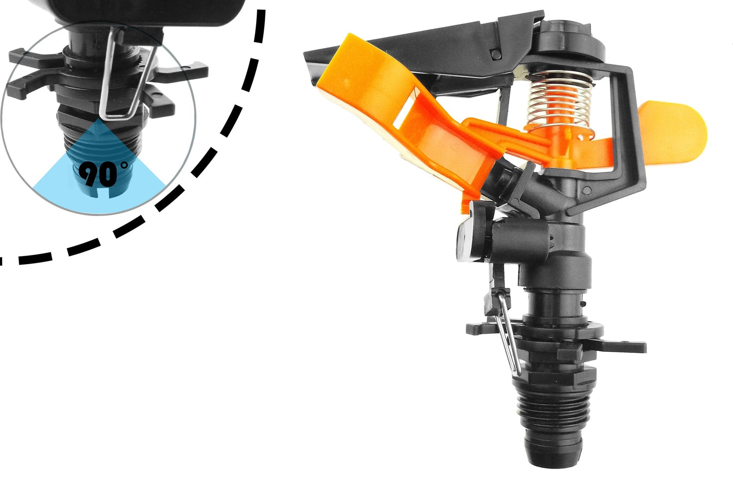 Adjustable Eco Line Impact Sprinkler with Ground Spike
