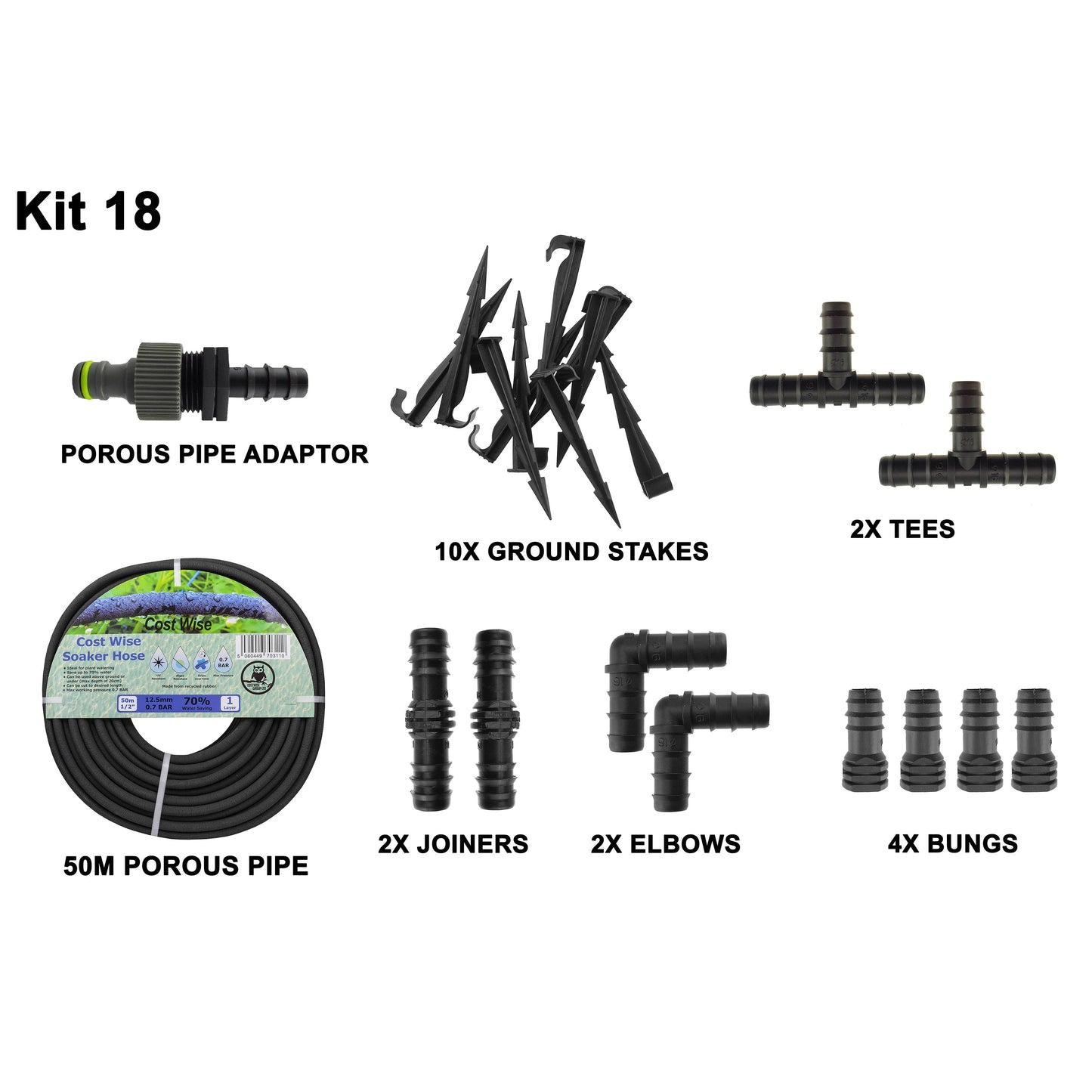 Porous Irrigation Pipe Set – POROUS-KIT18