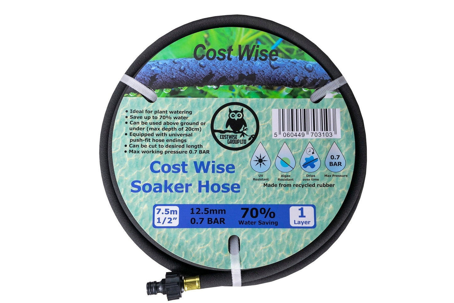 7.5m Porous Soaker Hose Pipe with Fittings – Cost Wise