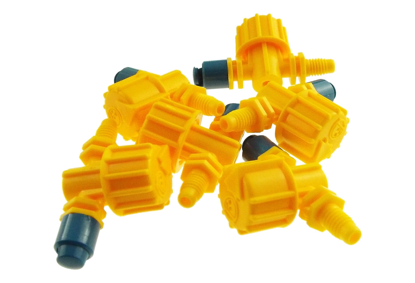 Antelco Vari-Jet™ 180° Adjustable Irrigation Nozzle – Blue Cap, Yellow Base