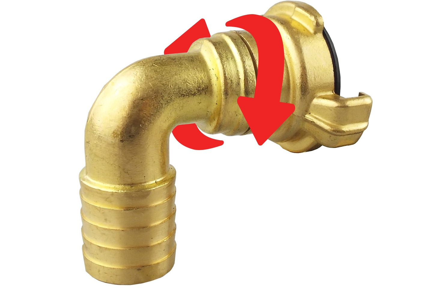 1/2” Brass Swivel Elbow Claw Hose Adapter