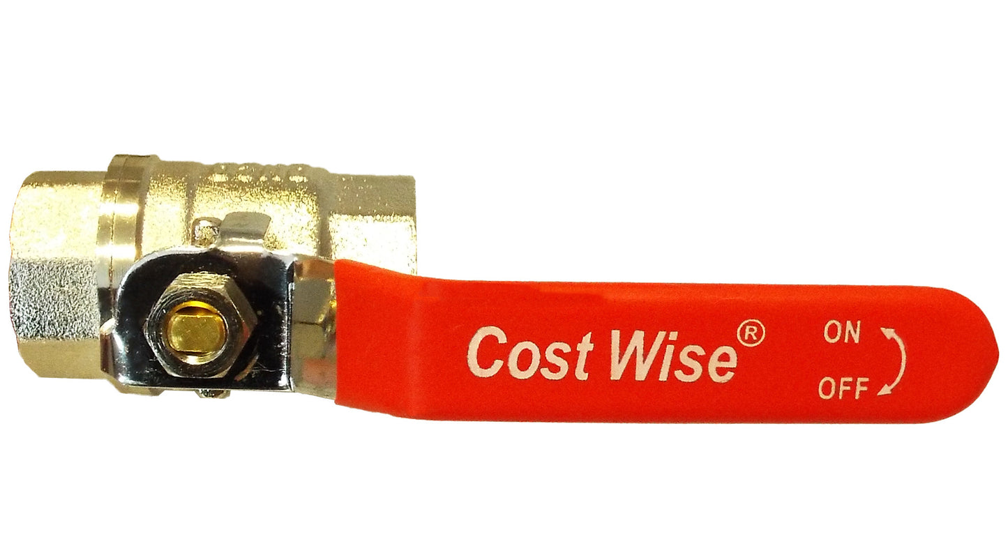 Nickel-Plated Brass Lever Handle Valve 1/2" BSP Female