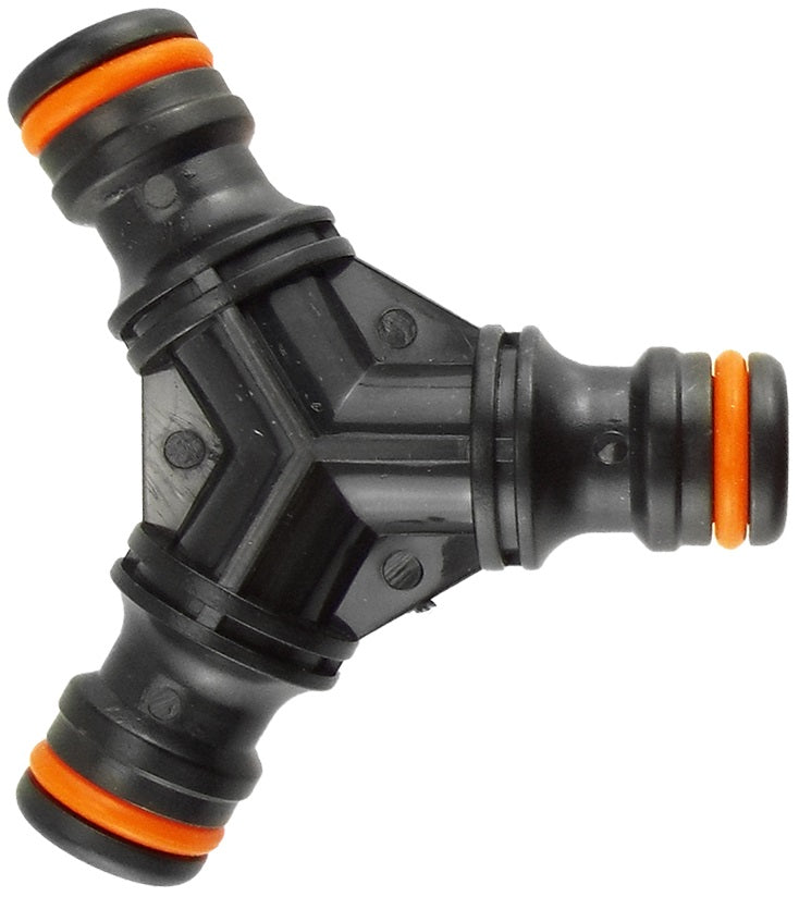 Black Three-Way Male Snap-On Connector