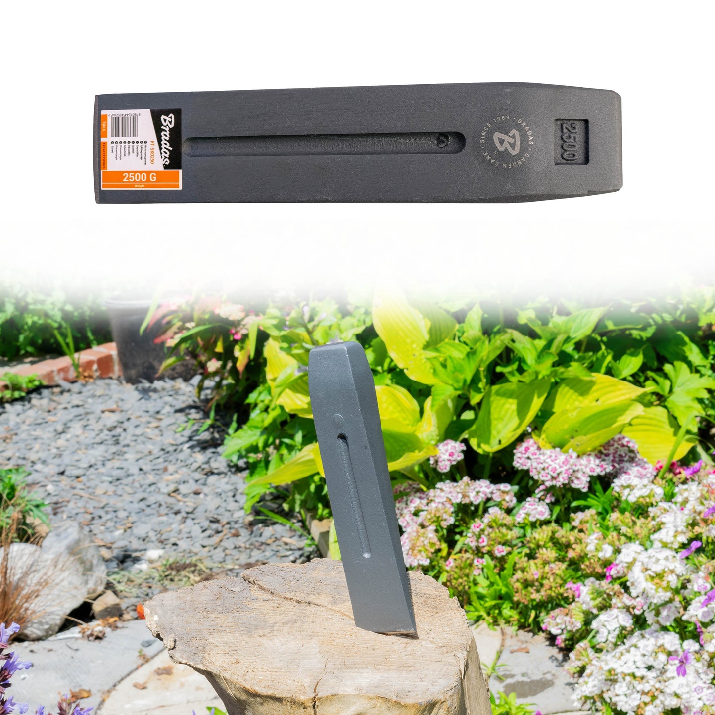 2.5kg Heavy-Duty Forged Steel Wood Splitting Wedge