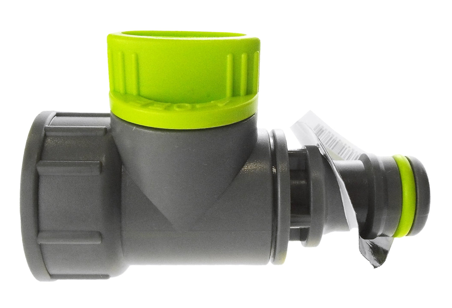 Lime-Coloured Snap-On Tap Adapter with ¾” BSP Female Thread and Valve