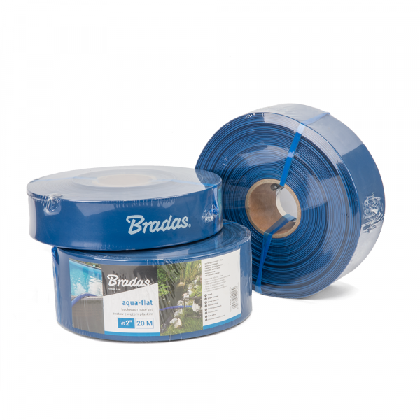 1″ Lay‑Flat Aqua Hose & Clip 30m
