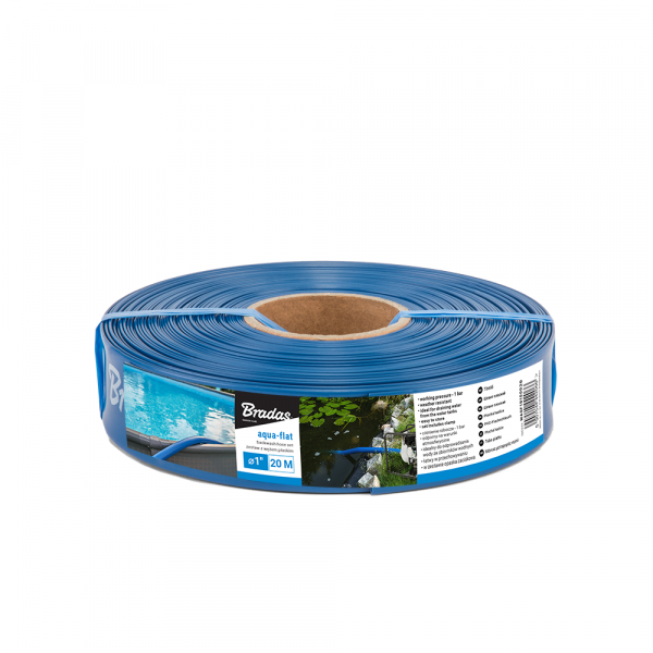 1″ Lay‑Flat Aqua Hose & Clip 50m
