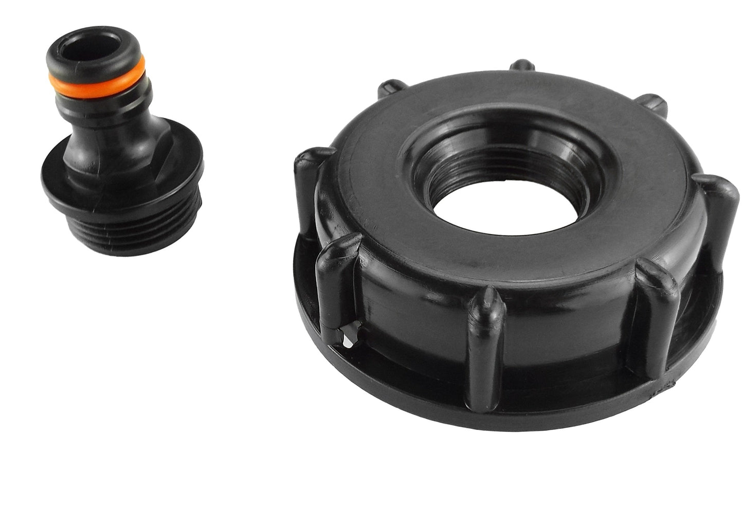 IBC 2” S60X6 Cap with Black Snap-On Male Connector