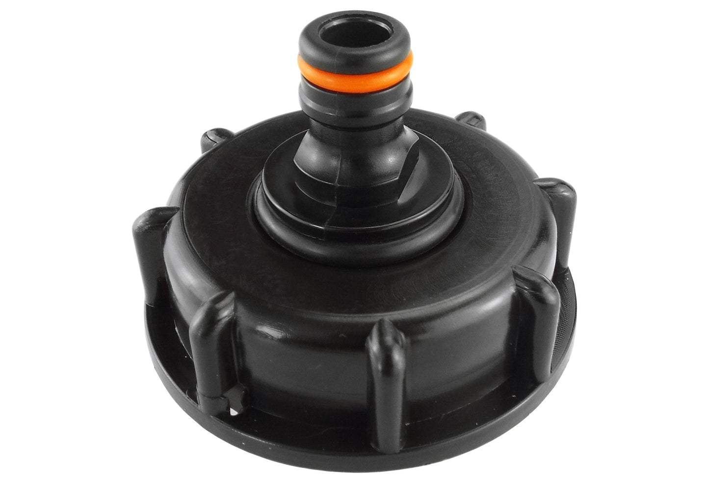 IBC 2” S60X6 Cap with Black Snap-On Male Connector