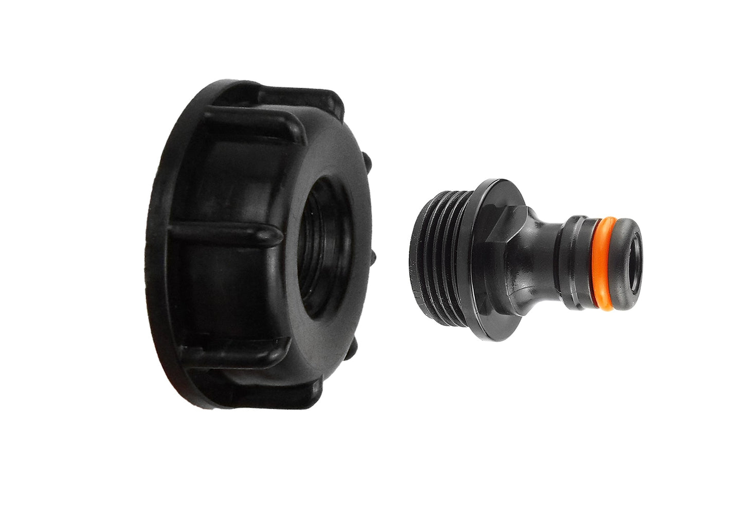 IBC 2” S60X6 Cap with Black Snap-On Male Connector