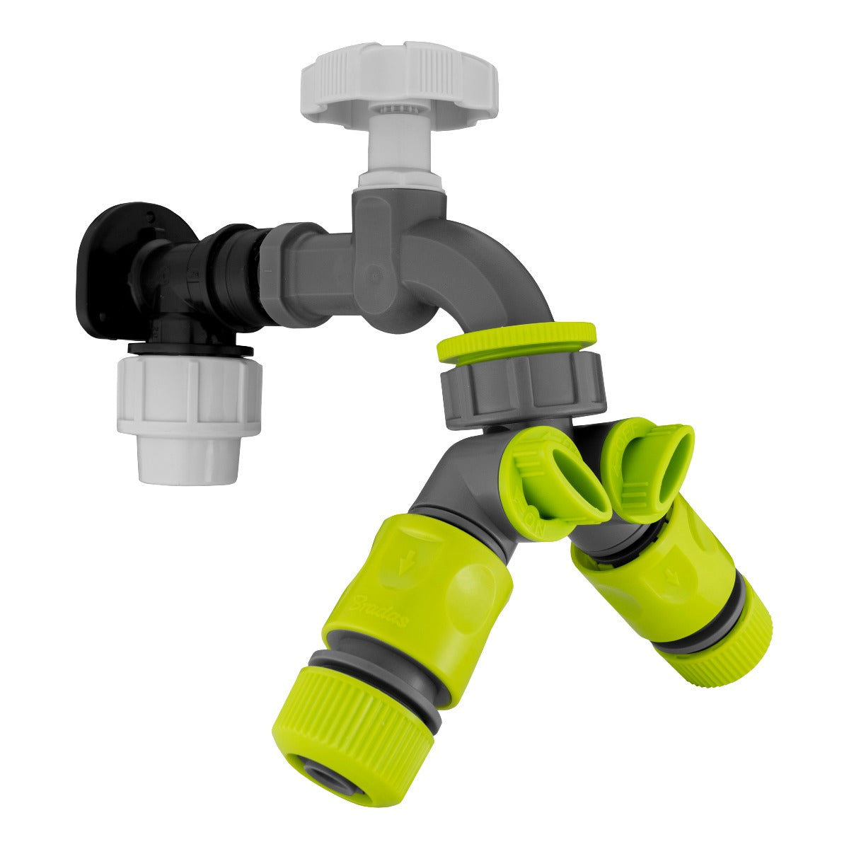 20mm MDPE Wall Flange Set Inluding PP Bib Tap & Tap Splitter & Connection Fittings
