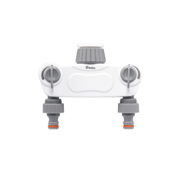White Line 2-Way Solid Manifold Including 1" or 3/4" Tap Valves