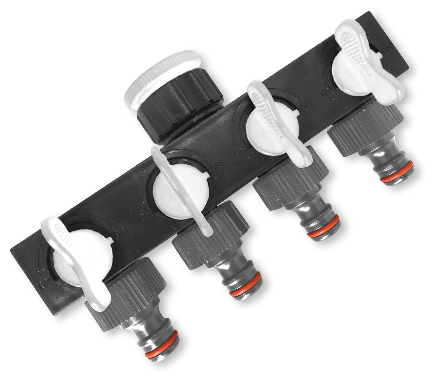 4-Way WL Water Splitter with Valves