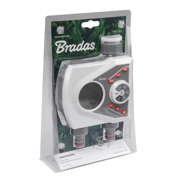 White Line Dual-Outlet Electronic Water Timer Controller