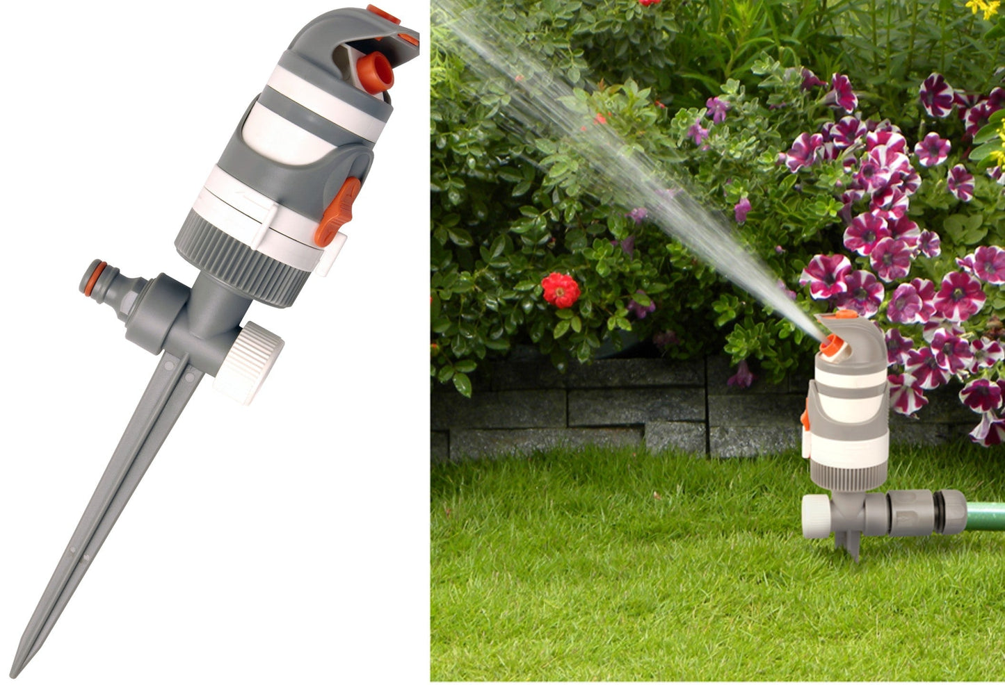 White Line Gear Drive Sprinkler with 2 Spray Patterns