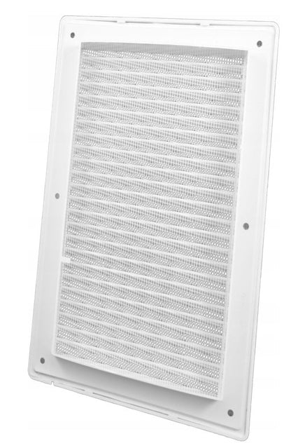 White Louvre Vent DL/90X240RW LUX with Insect Mesh