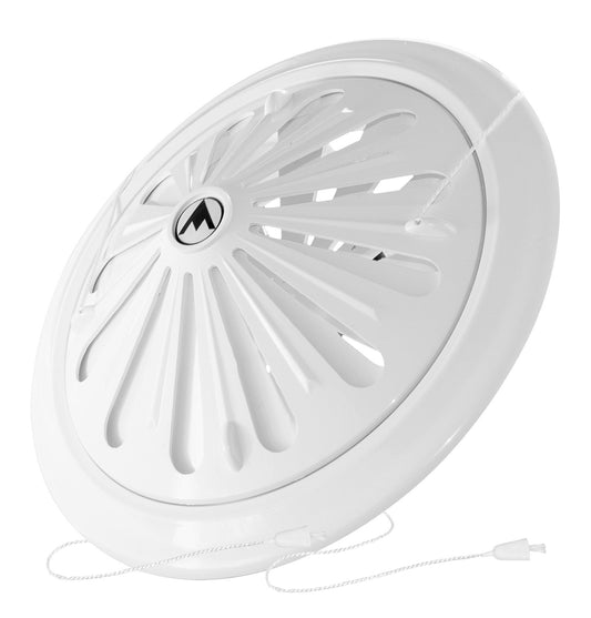 80mm-160mm Adjustable White Round Louvre Vent