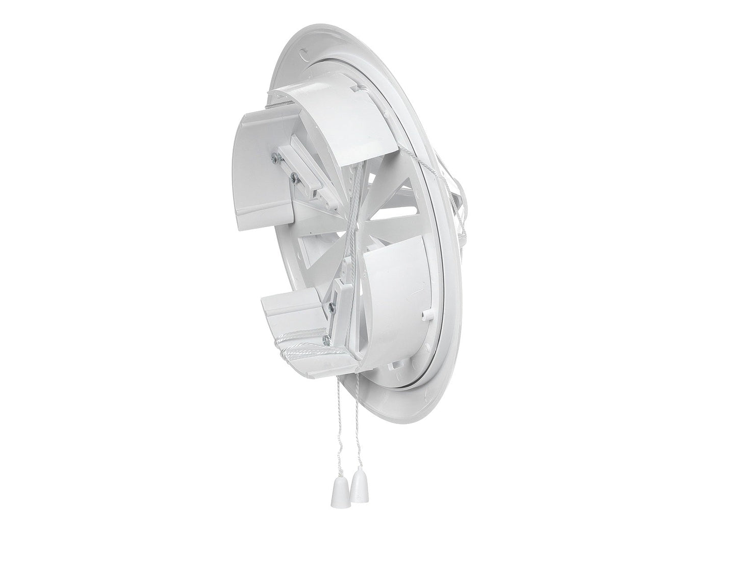 80mm-160mm Adjustable White Round Louvre Vent